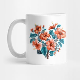 Hibiscus heart Mug